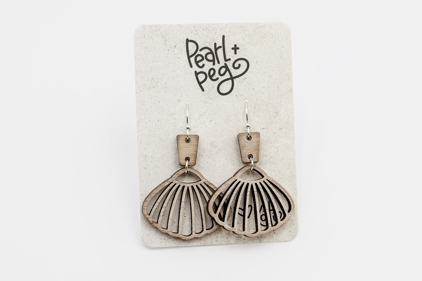 Shell Daisy 2 Part Laser Engraved Earrings Digital Download