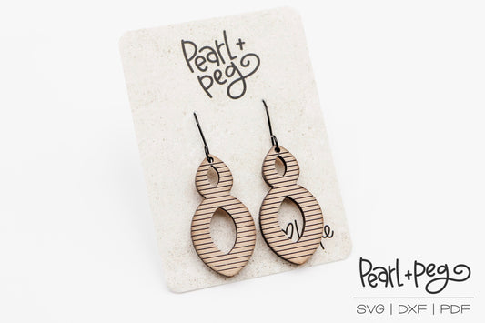 Infinity Dangles Laser Engraved Earrings Digital Download