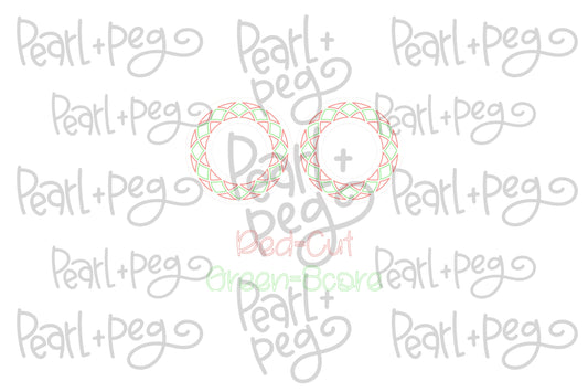 Round Medallion Cutout Laser Engraved Earrings Digital Download