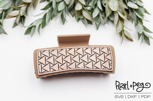 Geometric Triangle Hair Clip Laser Engraved Hair Clip File
