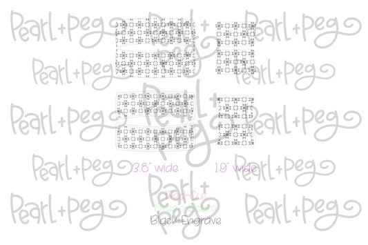 Quilted Pattern 2 Options Laser Engraved Hair Clip File