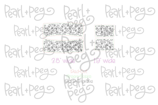 Floral Branch Laser Engraved Hair Clip File