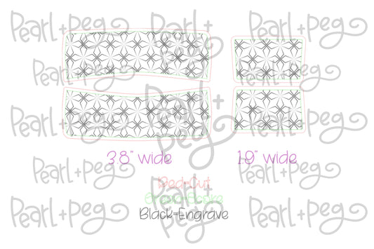 Diamond Pattern Hair Clips Laser Engraved Hair Clip File