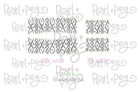 Aztec Pattern Hair Clip Laser Engraved Hair Clip File