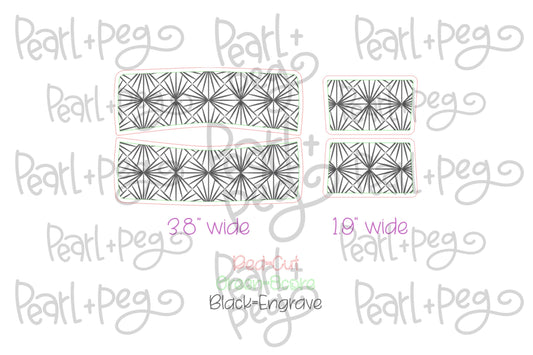 Art Deco Patterned Hair Clip Laser Engraved Hair Clip File