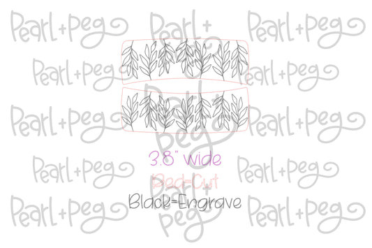 Stacked Laurel Laser Engraved Hair Clip File