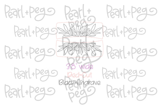 Leaf Swag Laser Engraved Hair Clip File