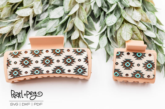 Western Symbol Laser Engraved Hair Clip File