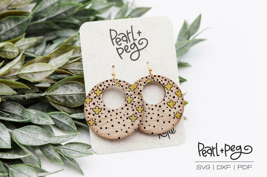 Floating Angels Laser Engraved Earrings Digital Download