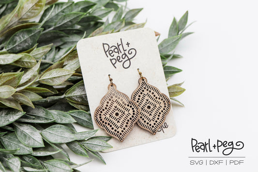 Victorian Cutout Laser Cut Earrings Digital Download
