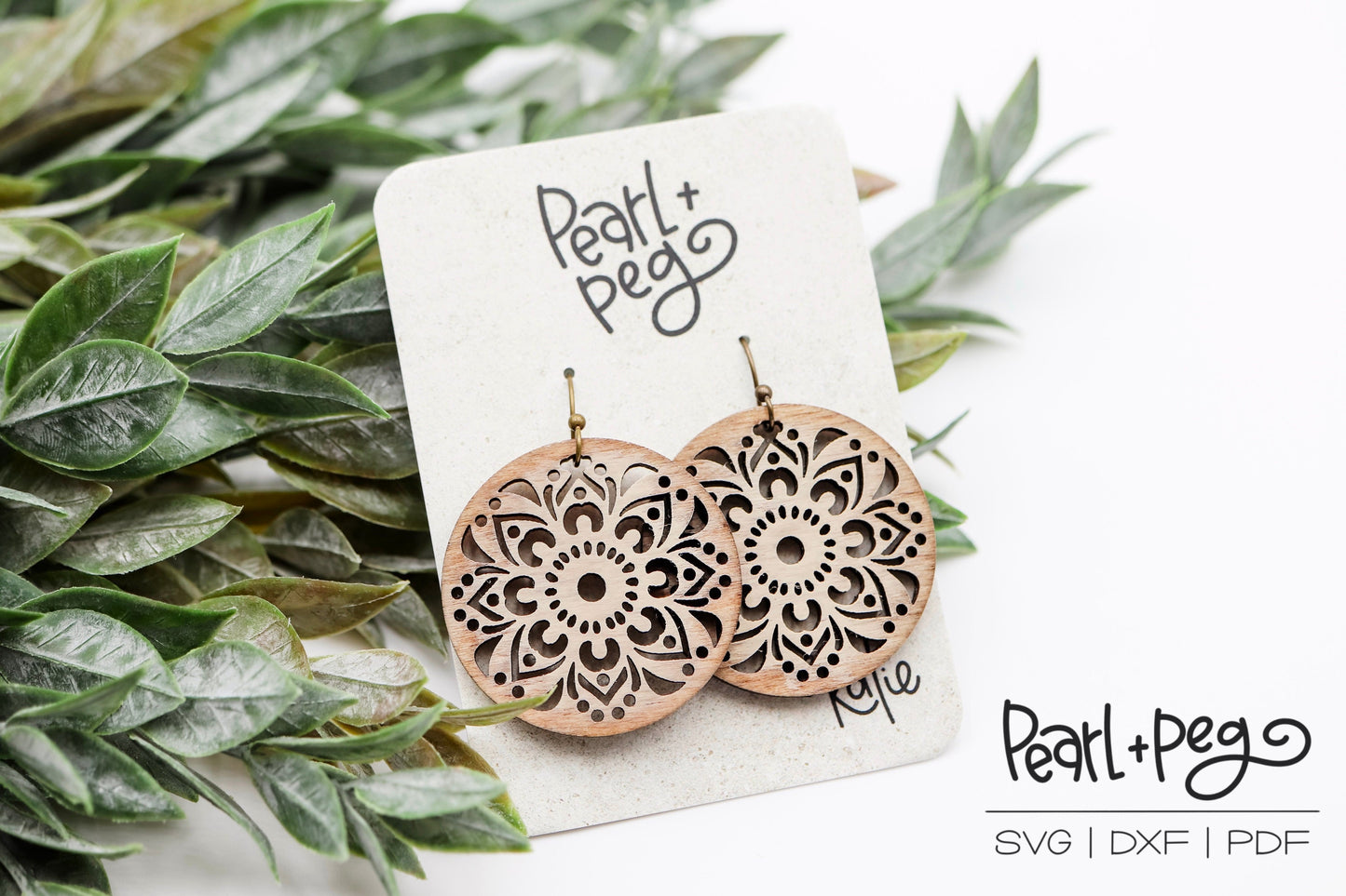 Floral Motif Cutout Laser Cut Earring File