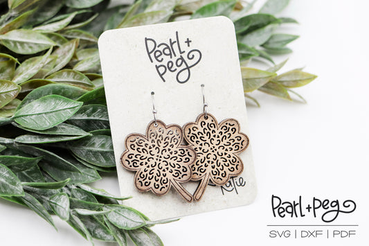 Shamrock Earring Bundle Laser Cut Earrings Digital Download File SVG
